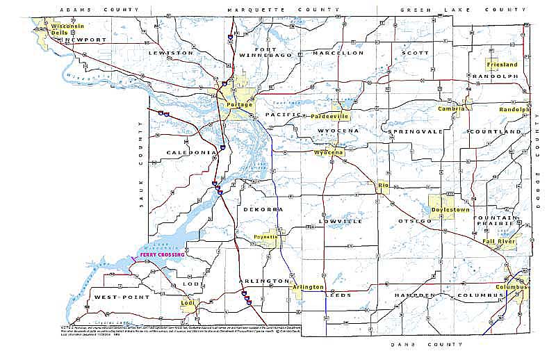 Columbia County Map