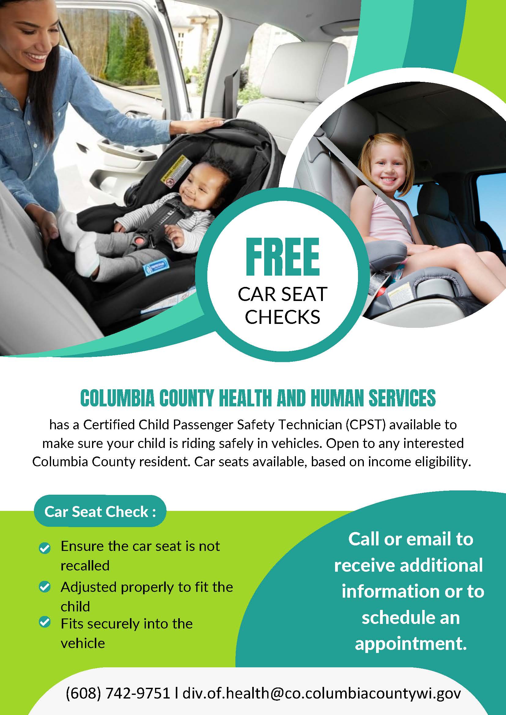 car seat check flyer