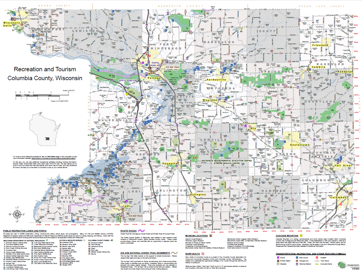 Columbia County Map