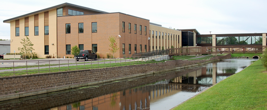 Graphic of Health and Human Services Building Canal View