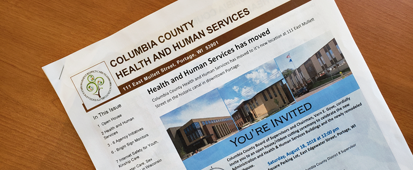 Graphic of Health and Human Services Building Newsletter